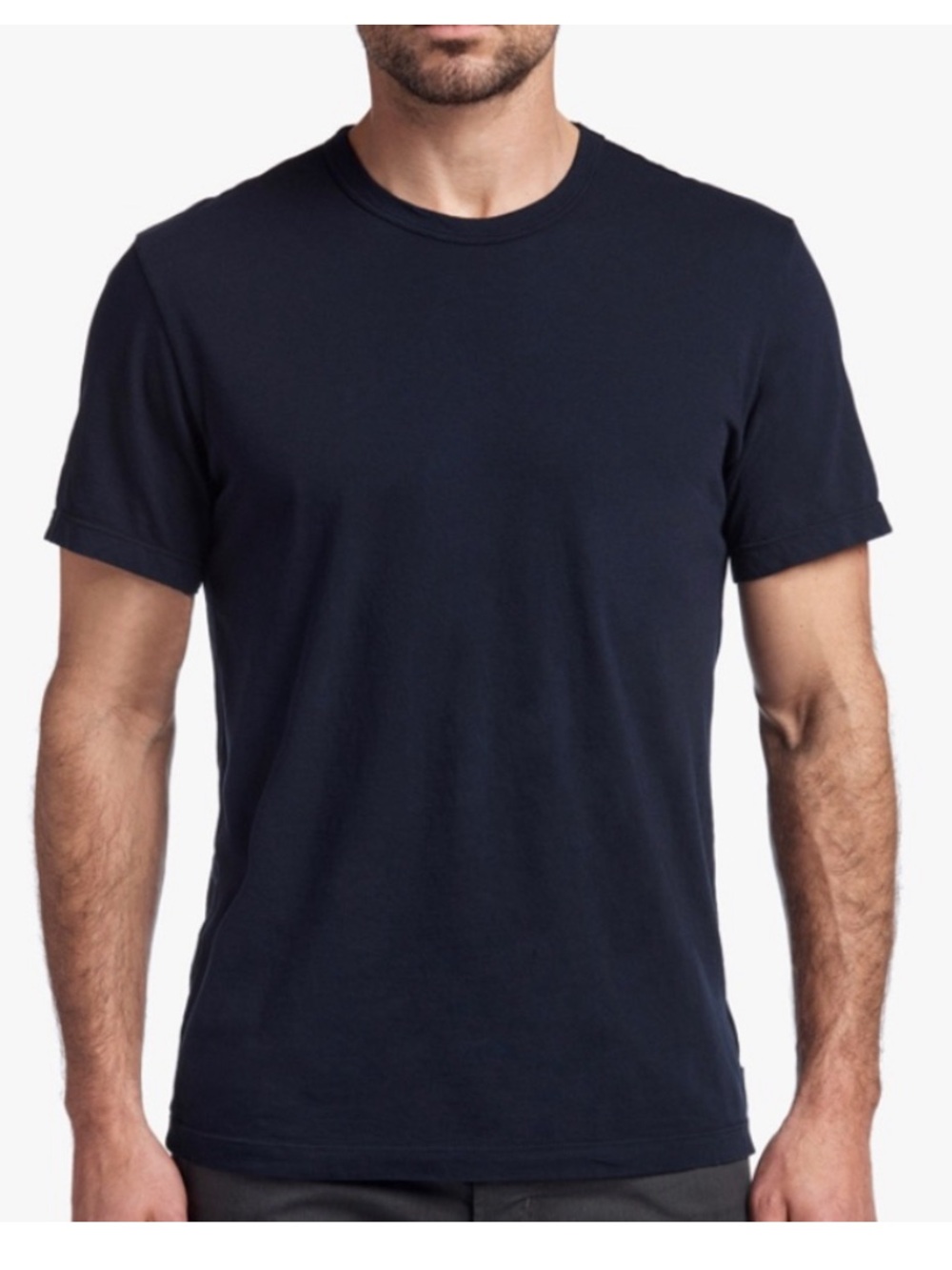 James Perse Navy Short-Sleeve 100% Cotton MLJ3322 Crewneck Tee